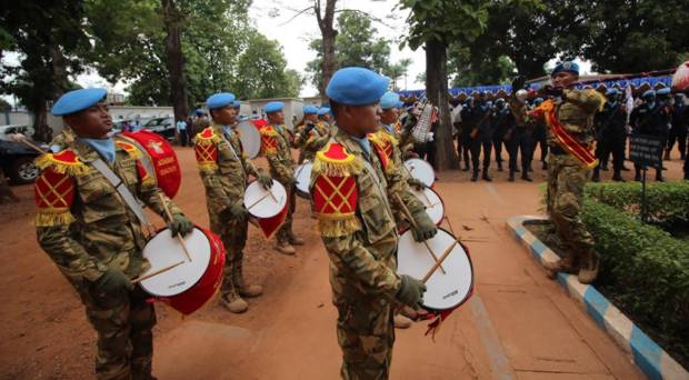 Lagu Mars TNI Meriahkan Peacekeeper Day  di Afrika