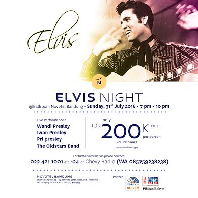 Minggu Ini Novotel Bandung Gelar 'Elvis Night'